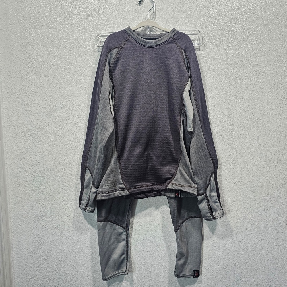 Cabelas Kids ECWCS Thermal Zone Polartec Baselayer Set Gray Medium M Reg